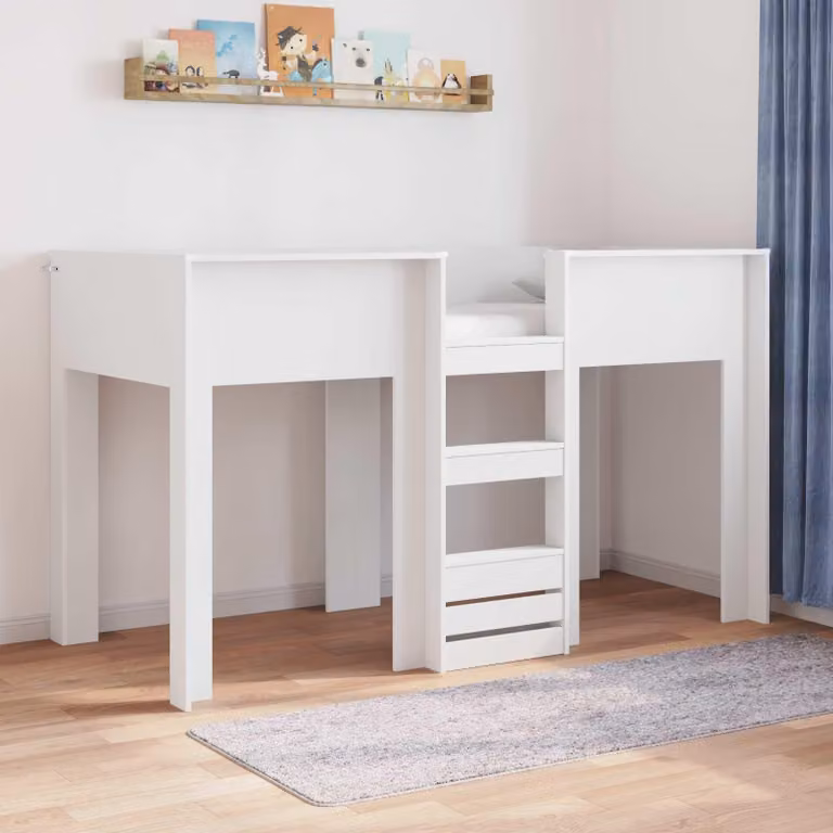 Maison Exclusive - Letto a castello per bambini Bianco 75 x 190 cm Materiale ligneo