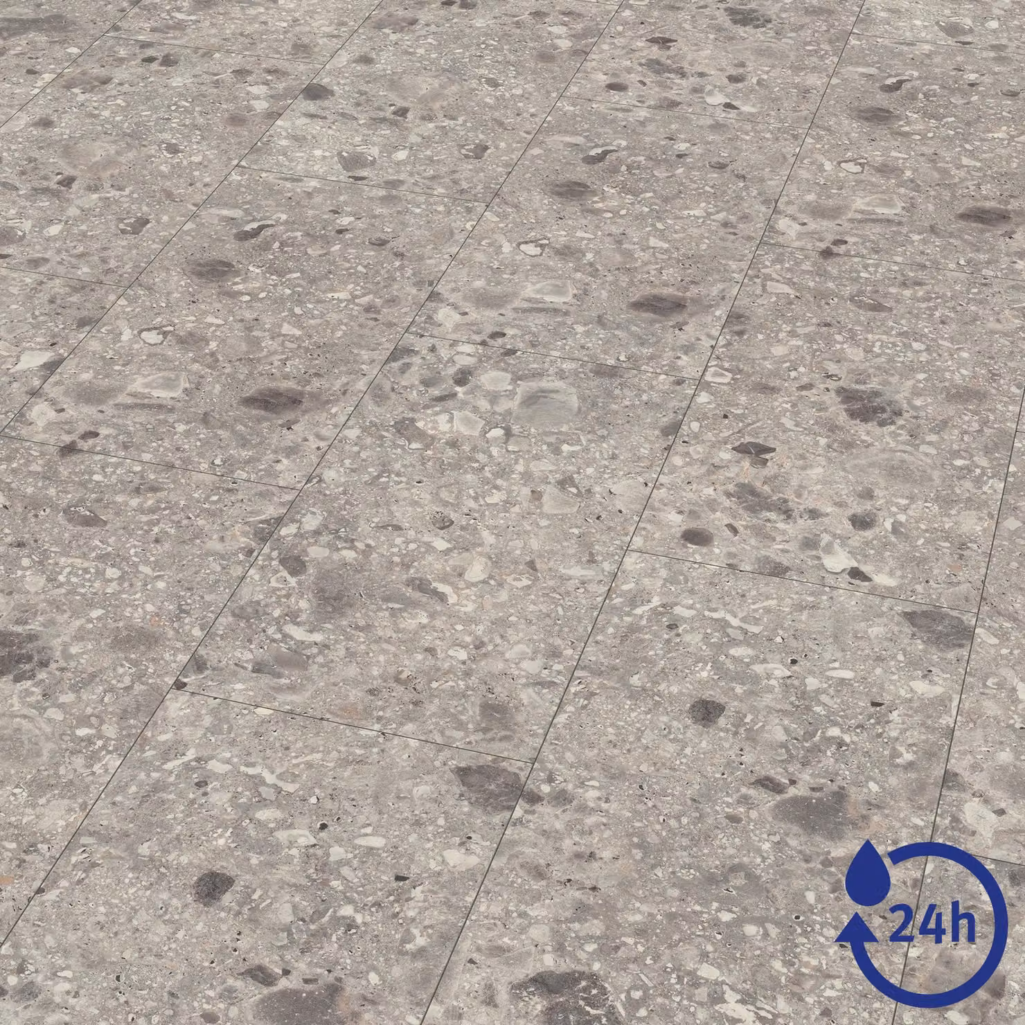 EGGER NatureSense* Aqua Laminato ELF021, effetto terrazzo grigio "Trieste"