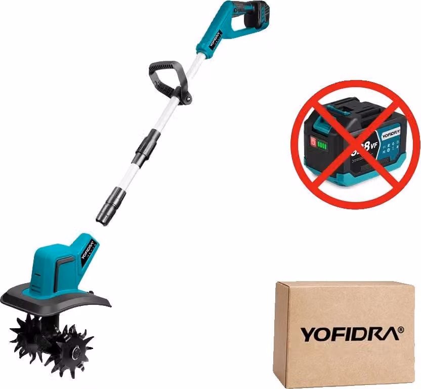 Motocoltivatore, motore brushless, alimentazione elettrica, senza batteria
