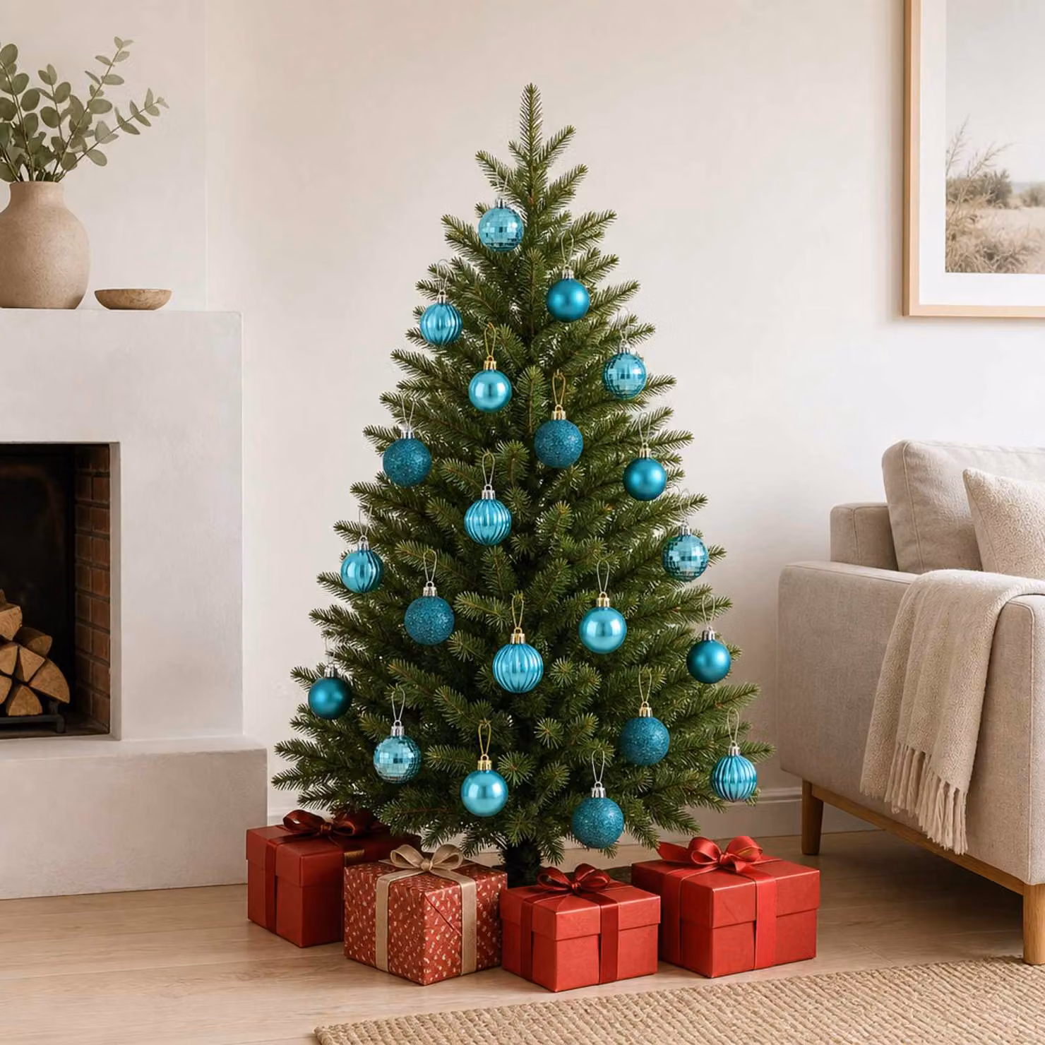 vidaXL Set di Palline di Natale 100 pz Verde 4 cm Polistirolo