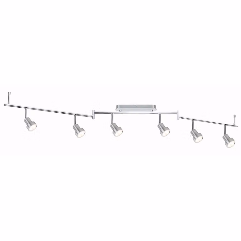 Paulmann Arioso, plafoniera a barra, alluminio spazzolato, 230V, luce calda, 6 x 3W, 6 x 255 lm, 2700 Kelvin