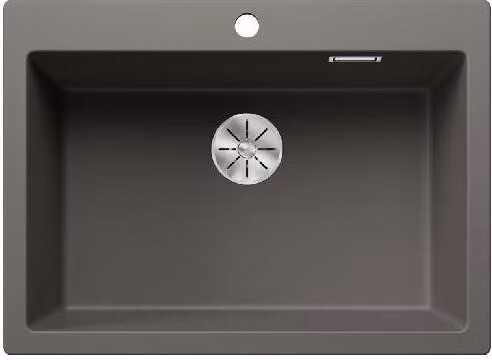 Blanco Pleon 8 - Lavello in silgranito, 700x510 mm, InFino, grigio 527323