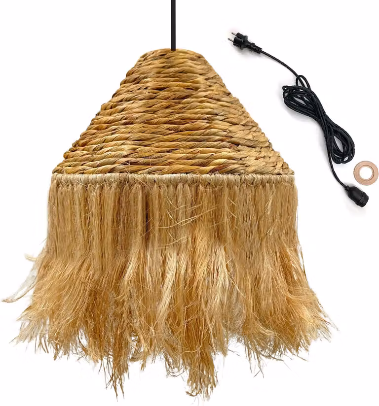 LEONORA OUTDOOR CABLE lampada a sospensione per esterni in giacinto d'acqua lunghezza cavo 5m