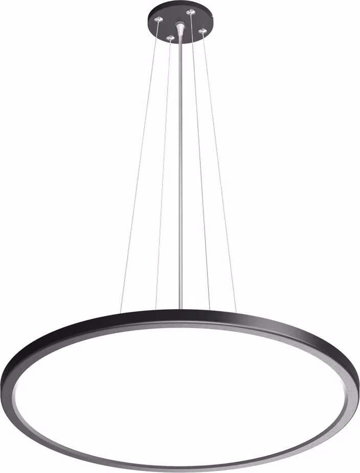 Moderna lampada a sospensione a cerchio orizzontale Ø40cm in bianco e nero per soggiorno cucina colore cambiabile LED 32W MANITO Italux