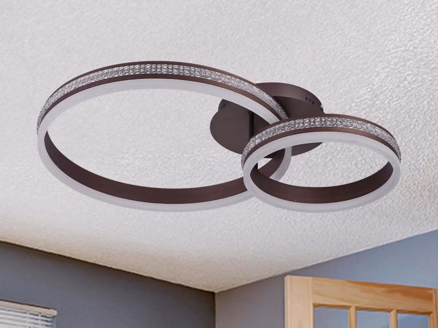 Lampada a soffitto a LED con telecomando, 110W - J3355/BR