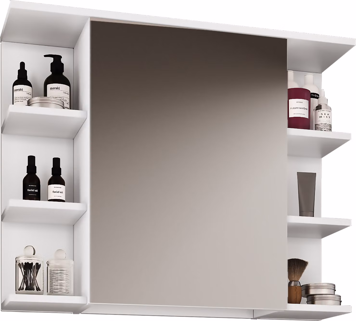 Armadio bagno senza tempo | Dimensioni ca. H. 64 x W. 80 cm T. 21 cm | spazio sufficiente | Armadio a specchio - Zalo