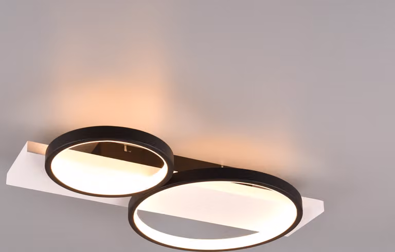 Lampada da soffitto a LED MEDERA 26W 3000K 3000lm in metallo nero, dimensioni: 8x53x34 cm, IP20, Trio