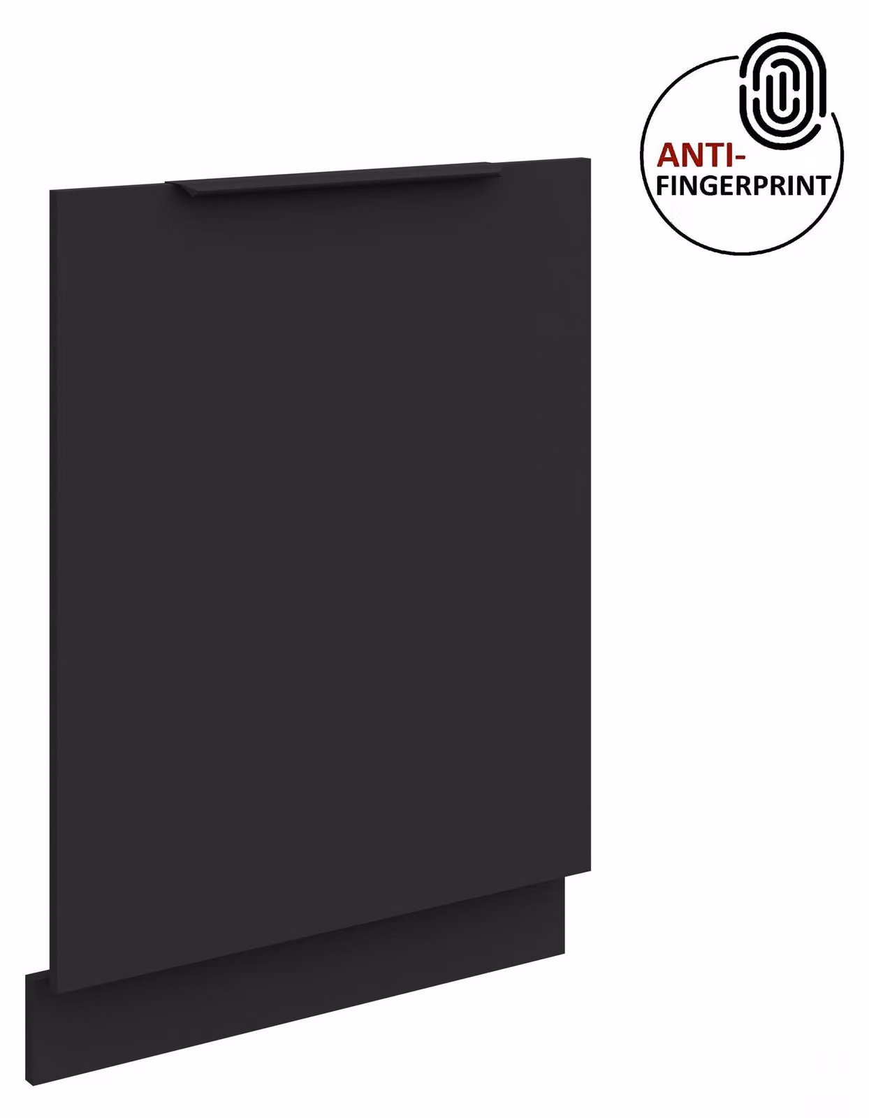 Pannello frontale per lavastoviglie da 60 cm completamente incassata ARIA Nero ultra opaco + Nero opaco, frontali di alta qualità con rivestimento anti-impronta, cucina a incasso