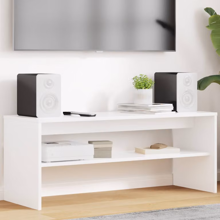 Mobile TV moderno vidaXL Bianco, L 100 x P 35 x H 40 cm