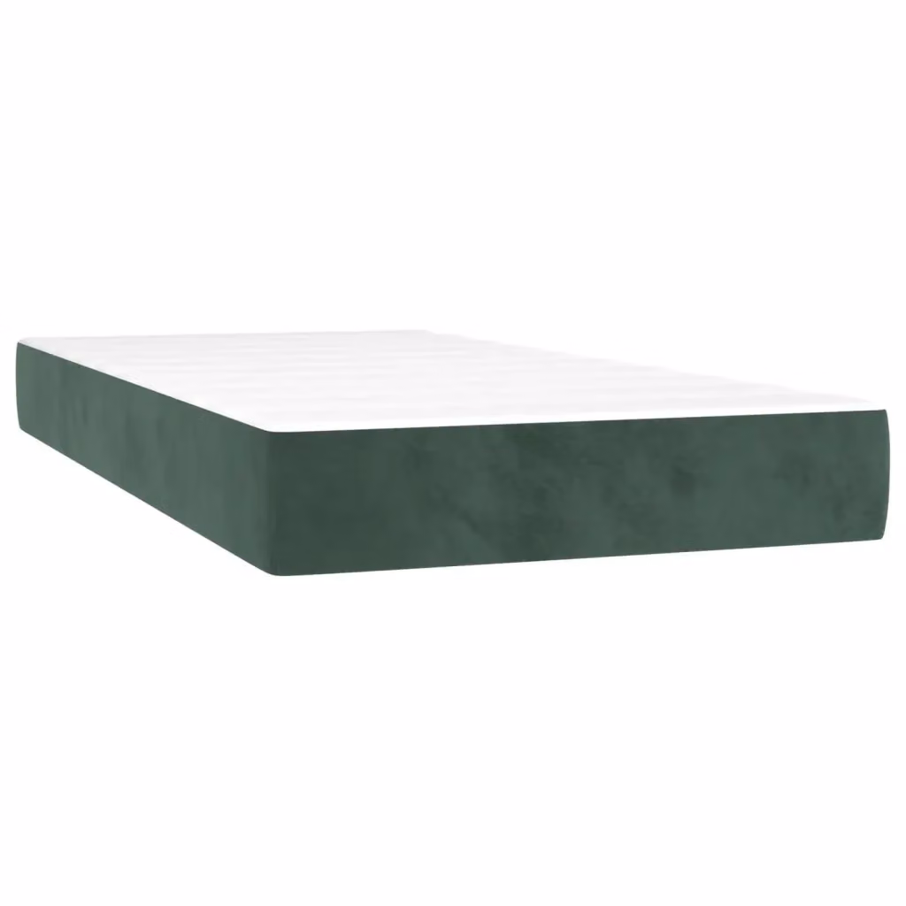 Materasso Ibrido vidaXL in Velluto Verde o Bianco L: 100 cm, P: 200 cm, H: 20 cm – 2