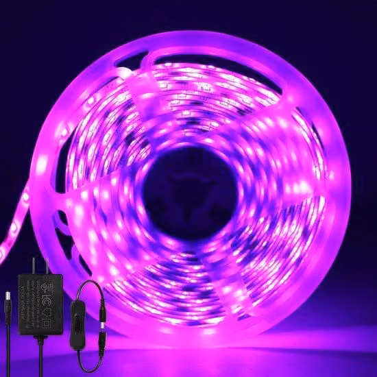 Filamento LED rosa da 5 metri, 12 V, SMD2835, flessibile e impermeabile - Decorazione per camera da letto, bar, cucina e Natale
