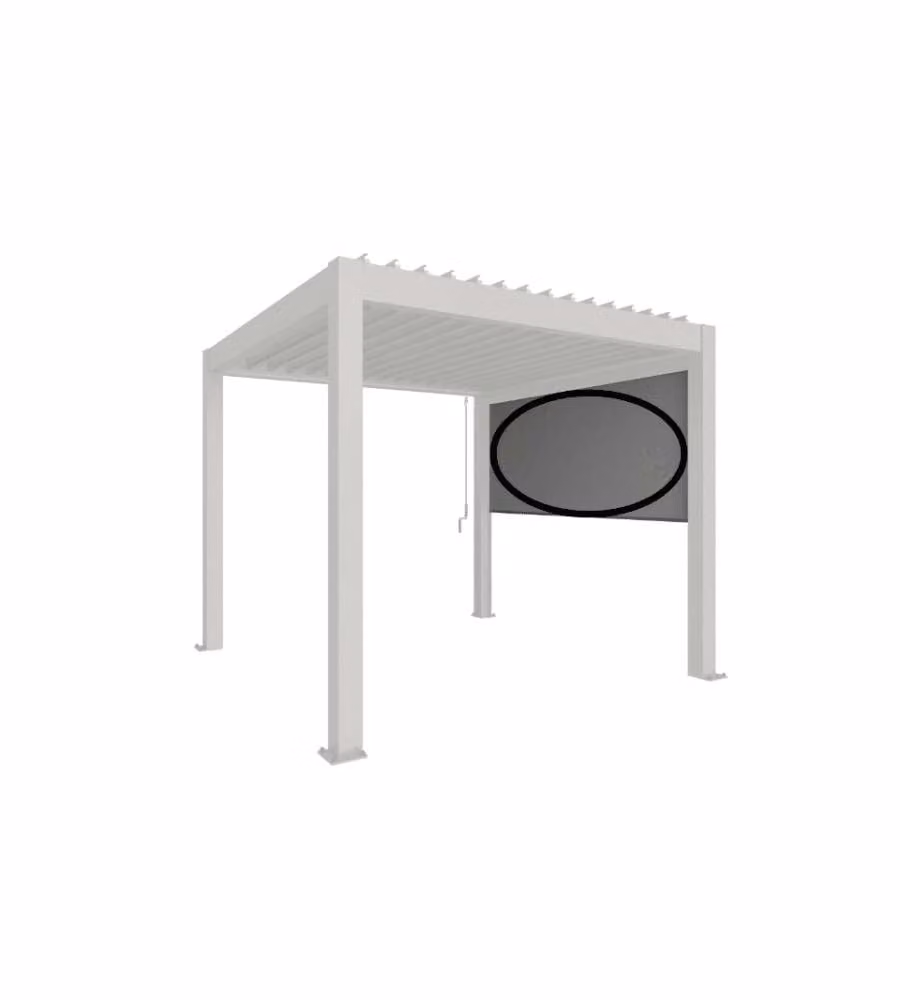 BIOHORT Tenda Parasole ZIP Grigio 272x235 cm per Pergola con Protezione UV