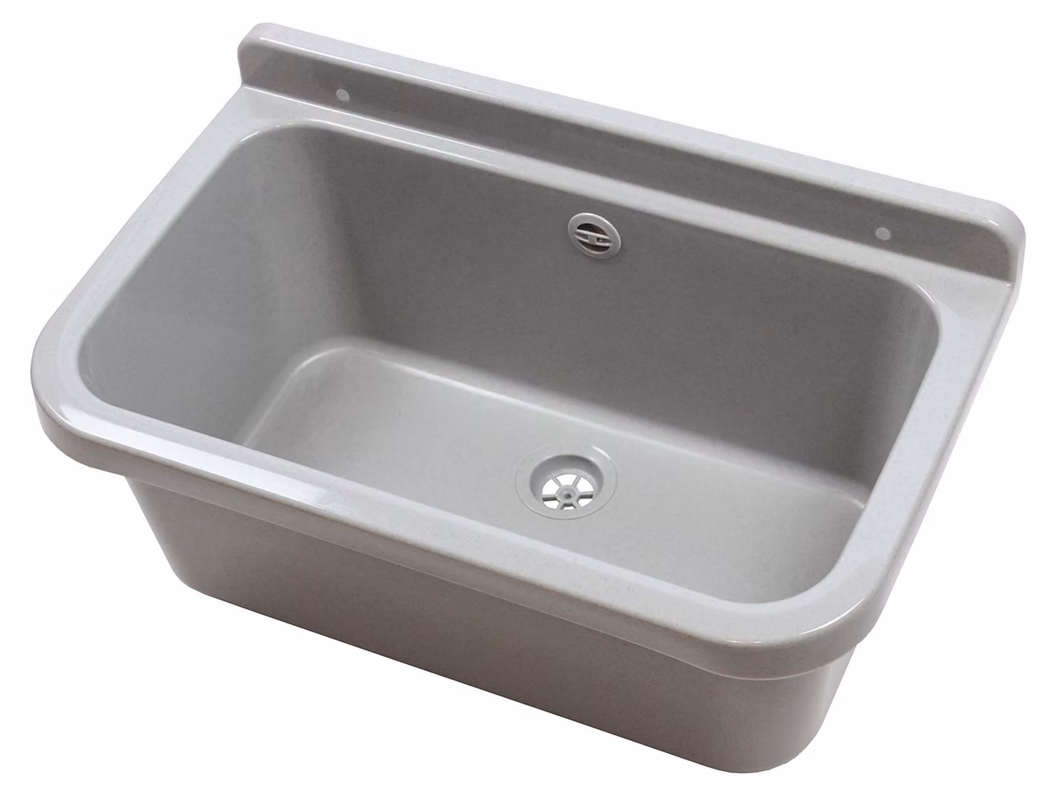 Lavabo con troppofilo, adatto per interni ed esterni, dimensioni 55 x 34 cm