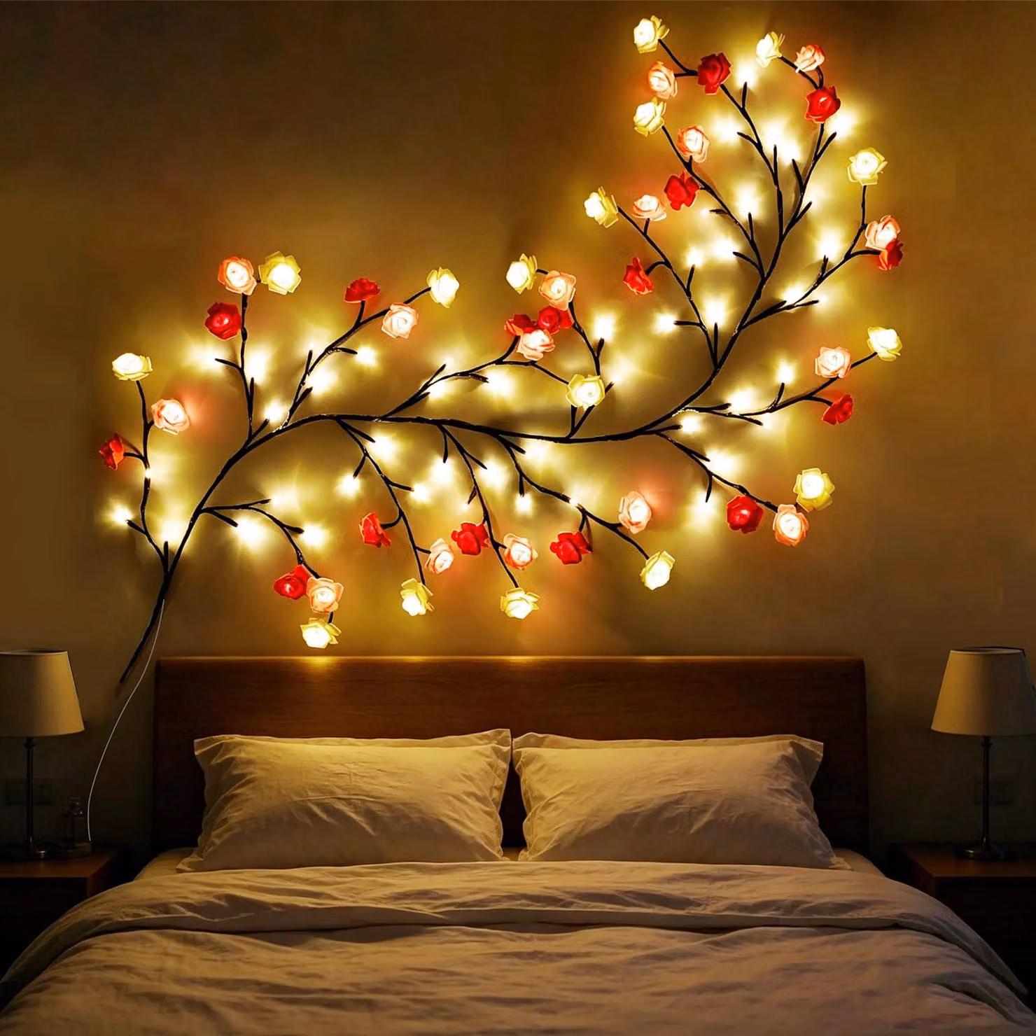 Catena luminosa a LED, modello Rosenzweig, con 96 LED, 8 modalità, timer e lunghezza di 190 cm