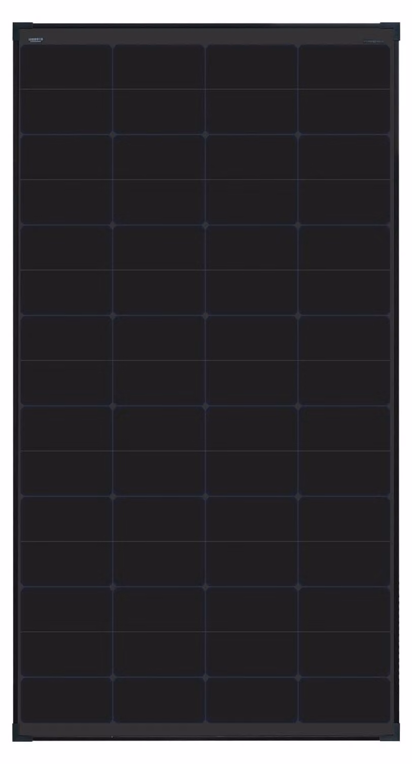 Pannello solare HPBC da 230W, 12V, colore nero, efficienza fino al 26%