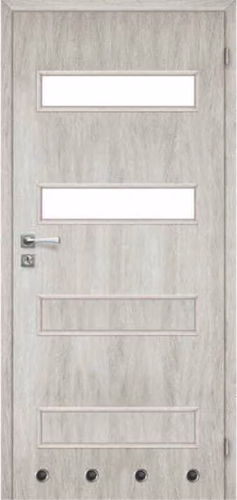 Porta interna destra rovere argento milano 70cm
