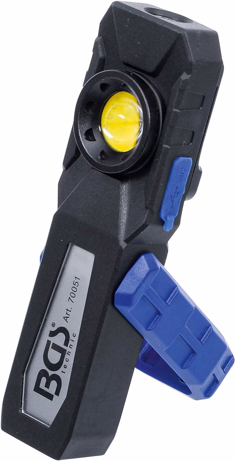 Luce da officina COB-LED pieghevole con magnete e gancio