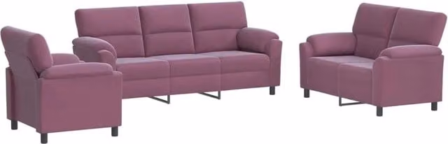 Set di divani 3 pcs Viola Velluto 3430475