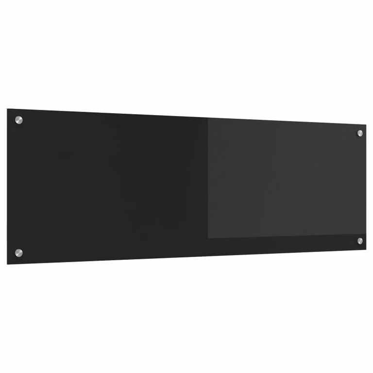 Schienale da cucina vidaXL in vetro temperato Nero L: 120 cm, H: 40 cm