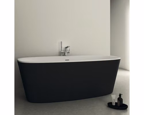 Vasca da bagno ergonomica Ideal STANDARD Dea 180 x 80 cm nero bianco lucido opaco K8721V3