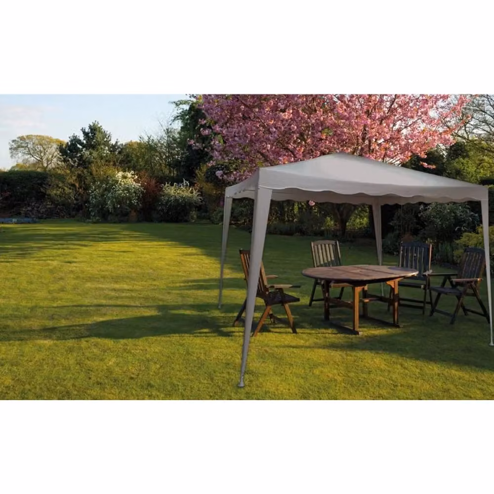 Gazebo Pieghevole Trade Shop Traesio Grigio Impermeabile L: 300 cm, P: 300 cm, H: 250 cm – 2