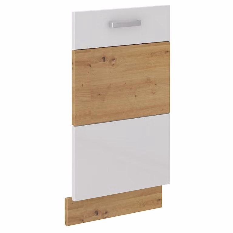 Sportello per lavastoviglie da incasso ADARA - 45x72 cm, bianco / rovere artigianale