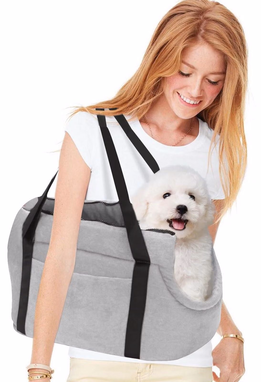 Cuccia per cani, ortopedica, 100 cm, in peluche, grigia, adatta a cani di grossa taglia
