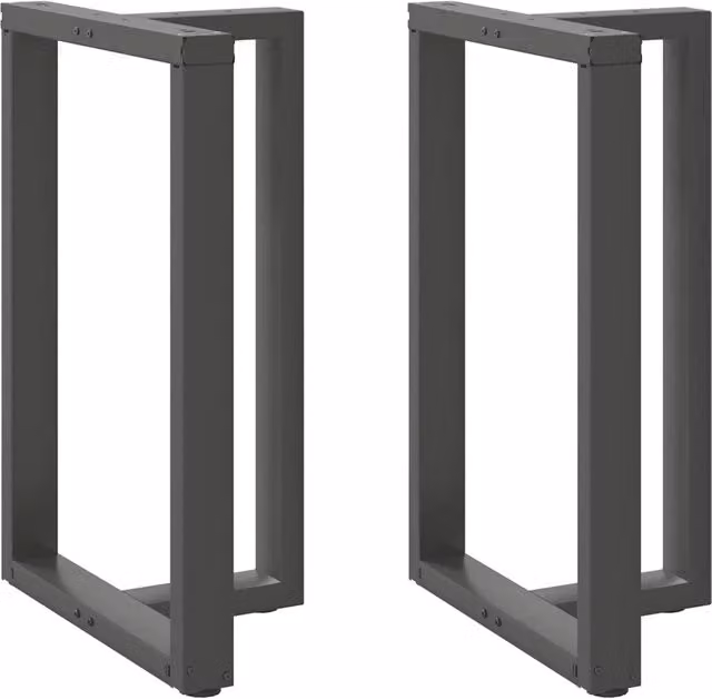 Coppia di gambe per tavolo da bar a forma di T vidaXL in metallo antracite, altezza regolabile, L/P/H: 60 x 35 x (90-91) cm