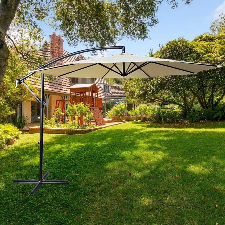 Grande ombrellone da giardino FENRIS - beige