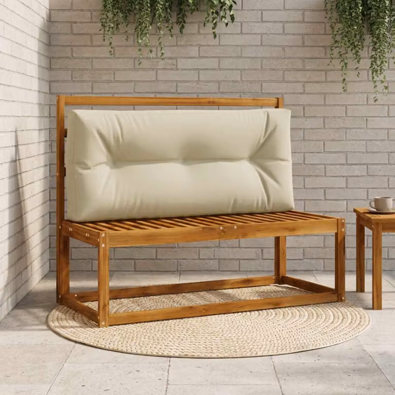 Cuscino per schienale per pallet vidaXL VIANEN in poliestere con rivestimento rimovibile, resistente ai raggi UV, disponibile in verde o beige