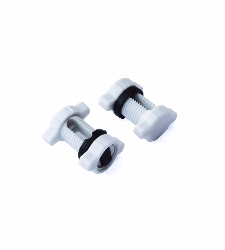 Morsetto per cavi "Block Fix" in nylon bianco 2 pz.
