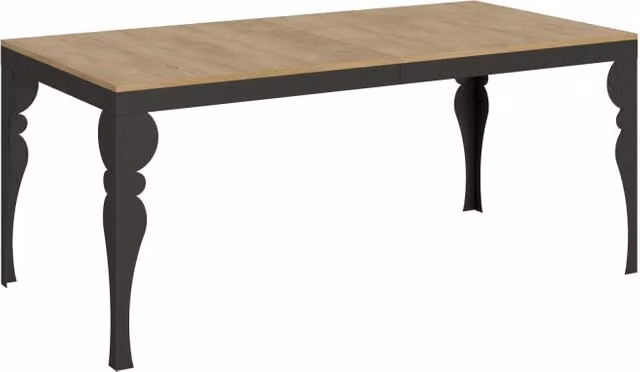 Tavolo allungabile Itamoby Paxon Evolution in legno e metallo, colore Quercia e Antracite, L/P/H: 90 x 180/284 x 77 cm – 1