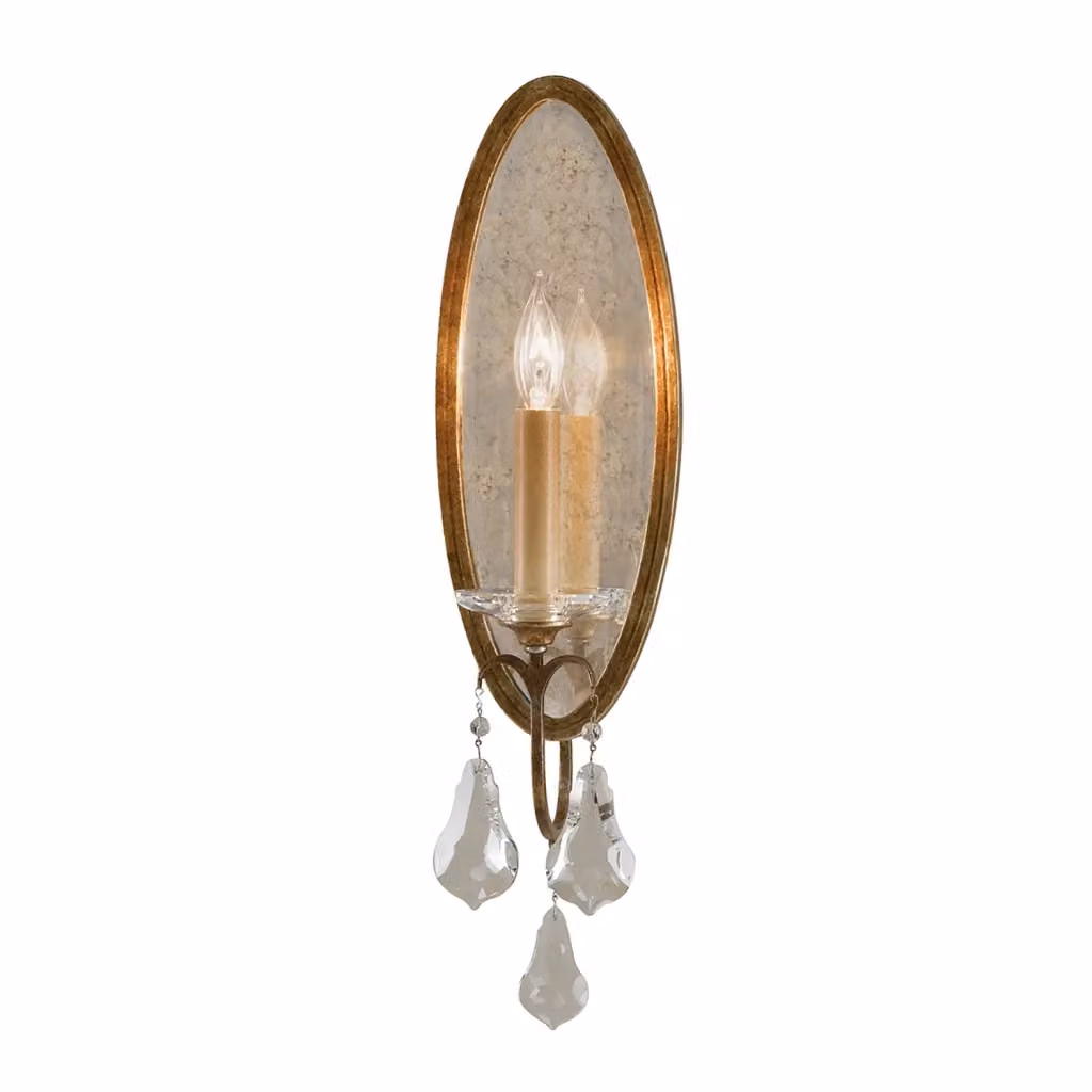 Applique Feiss Valentina in metallo bronzo e vetro trasparente con attacco E14 – 2