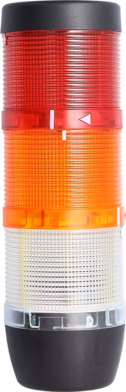Colonna segnaletica STEX24 bianca-gialla-rossa, 70 mm, 24 V CA/CC, luce lampeggiante a LED SS70-OB3/24 118 Dimensioni Lunghezza 216,0 mm, diametro 70,0 mm