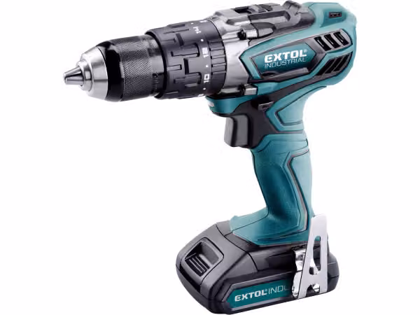 Trapano/avvitatore a batteria EXTOL INDUSTRIAL con percussione, 18 V Li-ion, 8791110