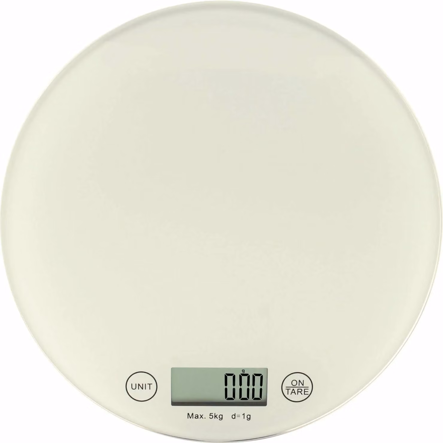 Bilancia Digitale da Cucina Dictrolux in Vetro Bianco con Display Digitale e Funzione Tara, Capacità 5kg