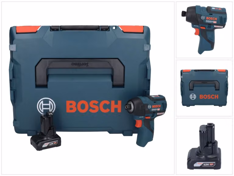 Bosch GDR 12V-110 Professional 12 V 110 Nm 1/4'' Avvitatore a impulsi senza spazzole + 1x batteria 6,0 Ah + L-Boxx - senza caricabatterie