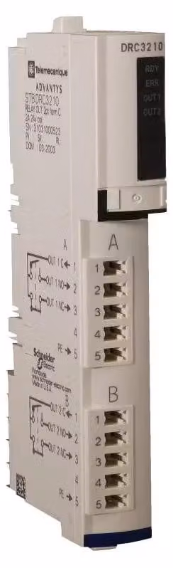 Schneider Electric Kit dig. Modulo di uscita Standard STB, 24 V, 115-230 V CA/CC, 2 A, STBDRC3210K