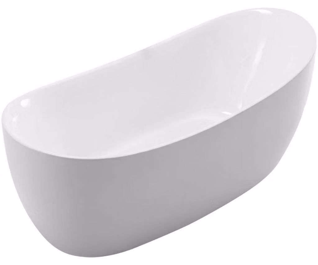 CERANO - Vasca da bagno freestanding in acrilico Nerea - bianco lucido - 150x80 cm