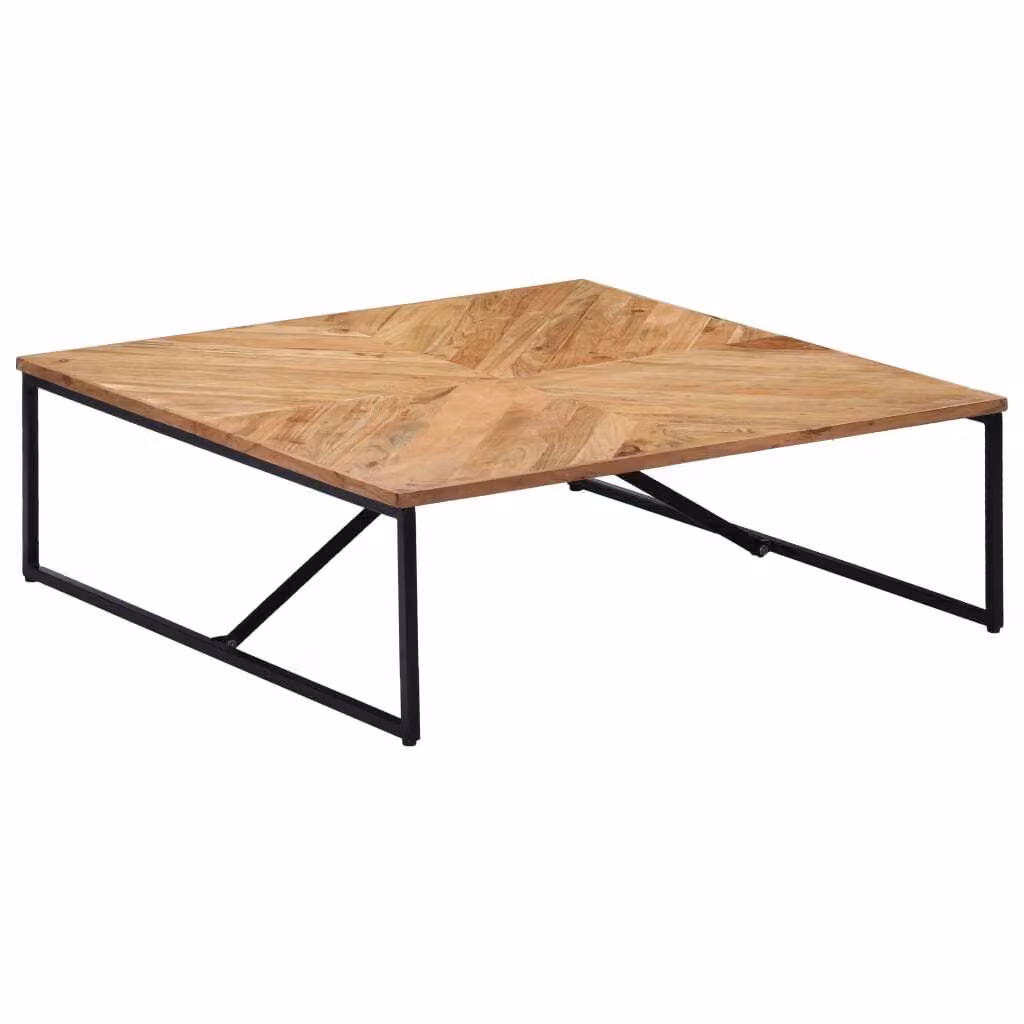 The Living Store Couchtisch 110 x 110 x 36 cm Massivholz Akazie