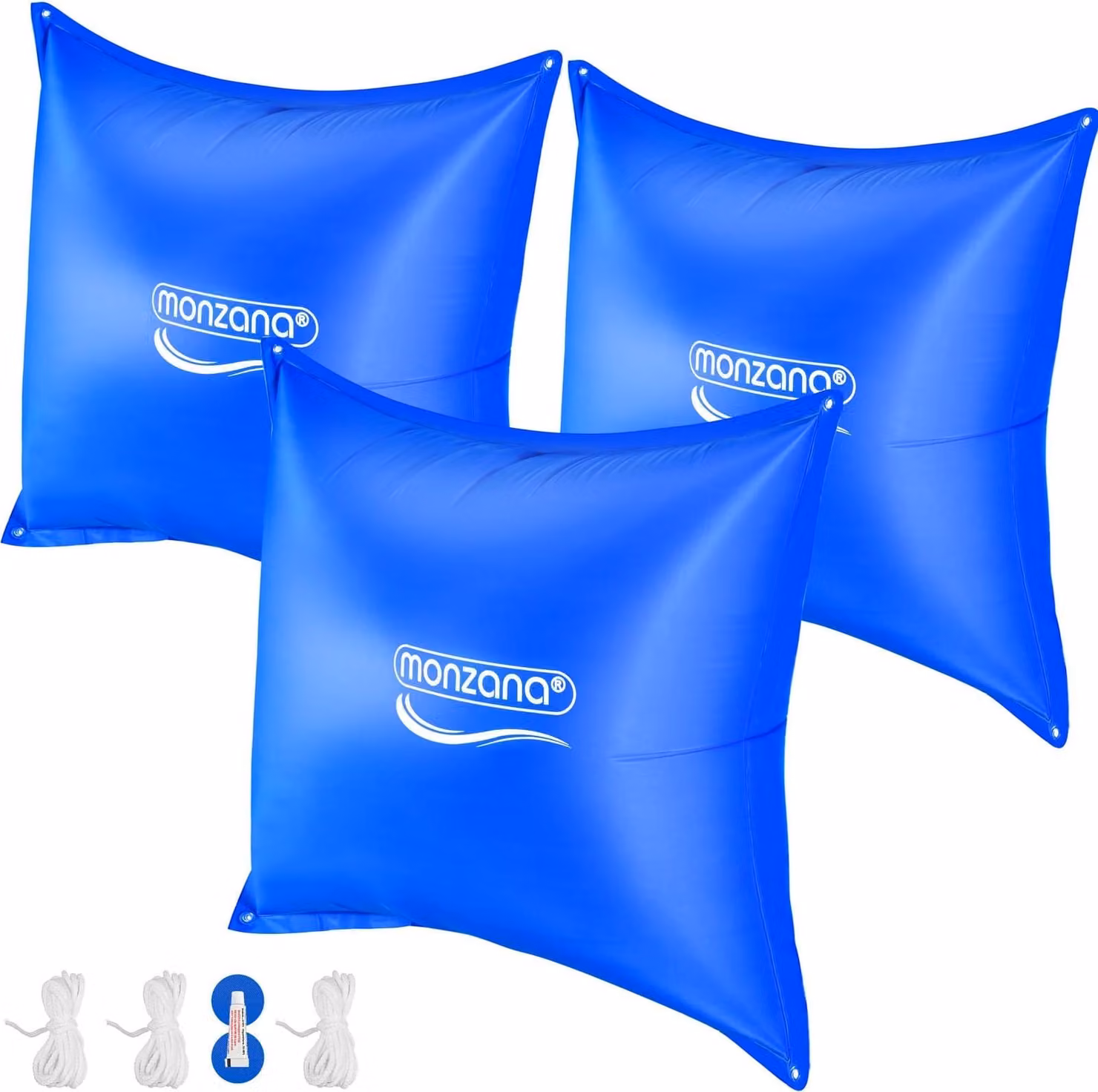 Set di cuscini per piscina, 3 pezzi, 120x120 cm, resistenti agli strappi, uso invernale