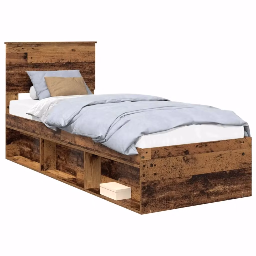 Struttura letto in pino massello vidaXL colore marrone L/P/H: 190 x 80 x 20 cm – 2