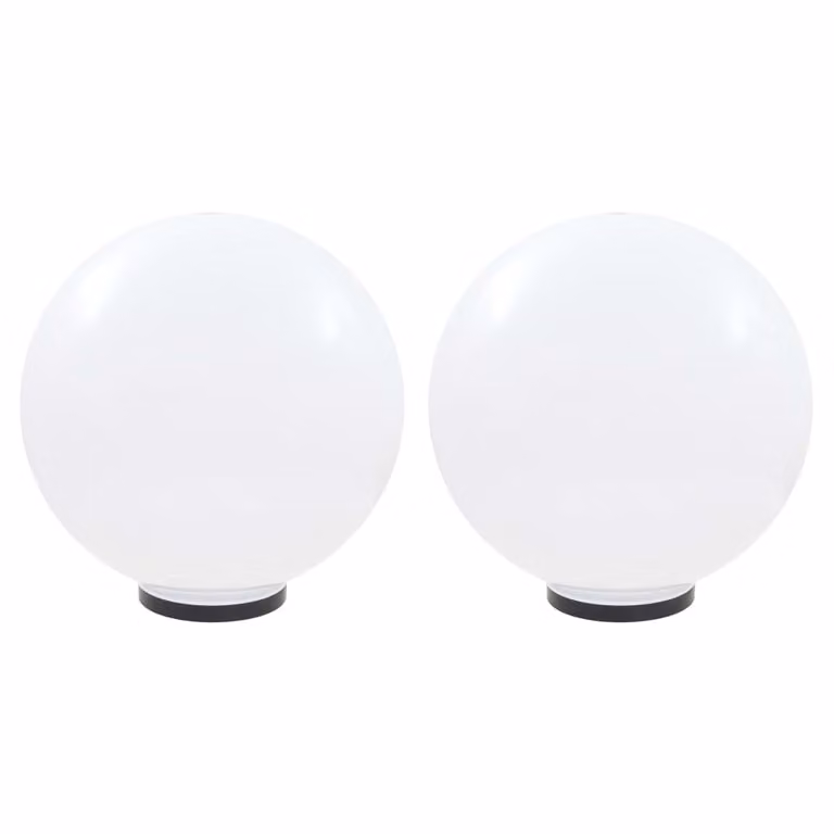 The Living Store Luci da giardino a LED 2 pz. Sferica 50 cm PMMA