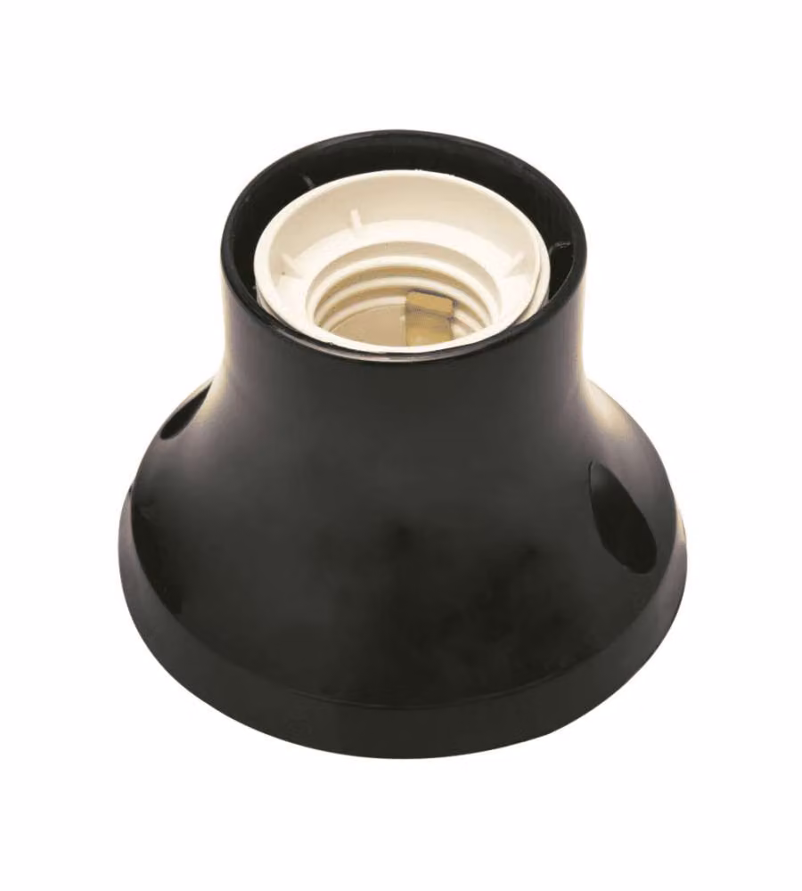 Poly Pool Portalampada E27 Parete Dritto Nero 120x130 mm 60W