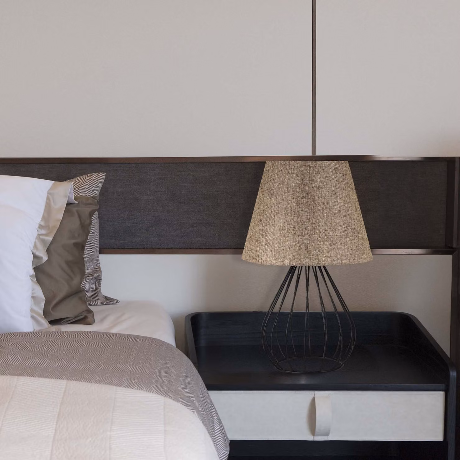 Opviq, AYD- AYD SGN, marrone, lampade da comodino, 100% PVC