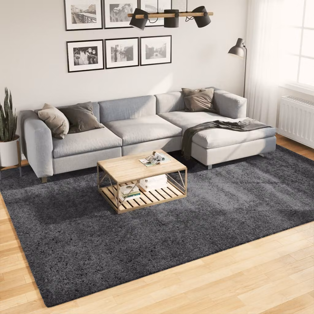 vidaXL Tappeto OVIEDO a Pelo Corto Antracite L: 240 cm, P: 340 cm