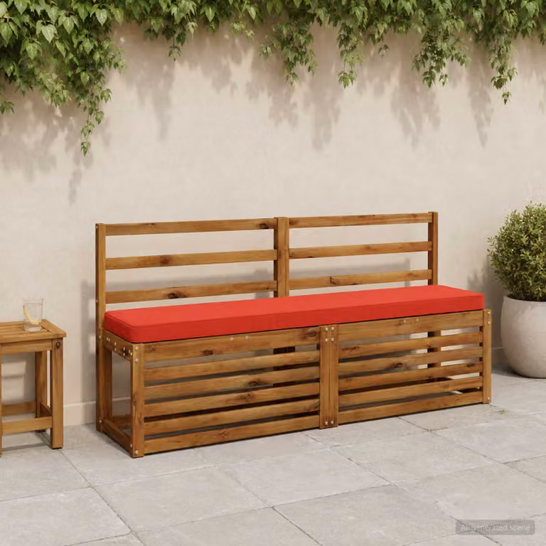 vidaXL Cuscino per Panchina a 1 Pezzo VUGHT 100% Poliestere Rosso