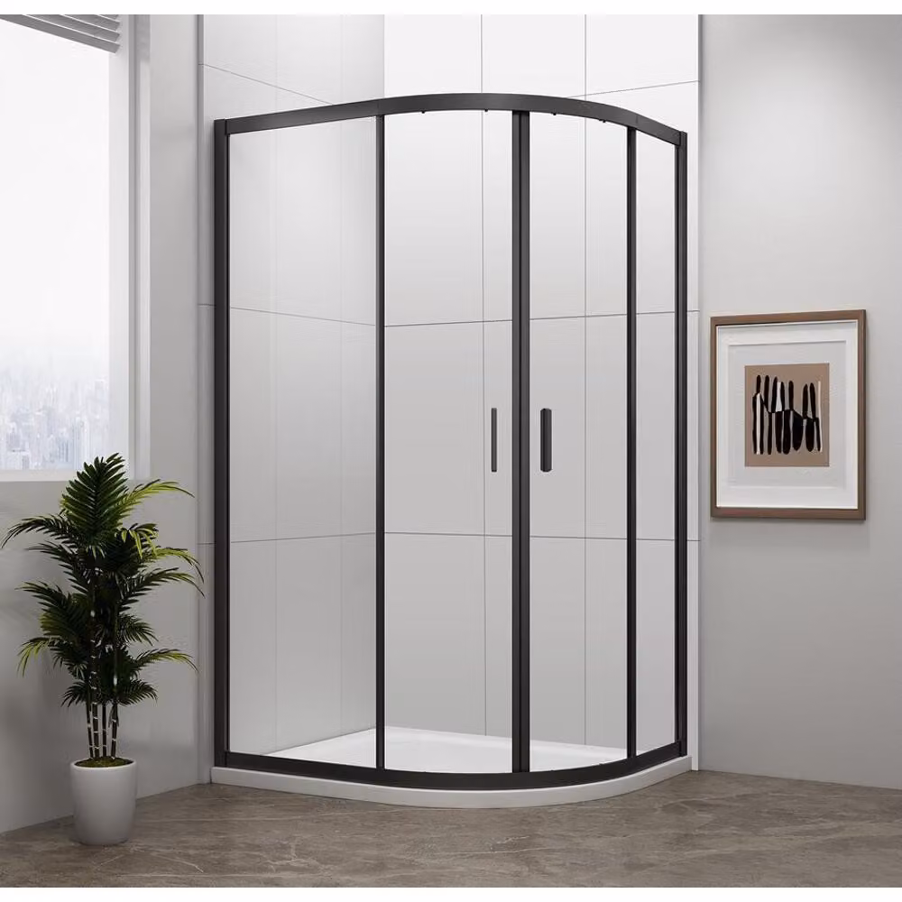 EASY BLACK cabina doccia quadrante 1000x800mm, L/R, vetro trasparente