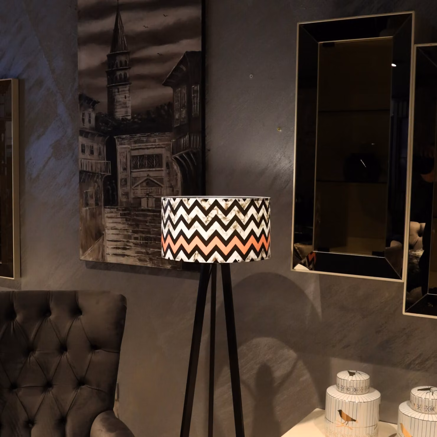 Opviq, AYD- AYDAXL, Nero,Bianco, Lampade da terra, 21 x 38 cm, 100% PVC