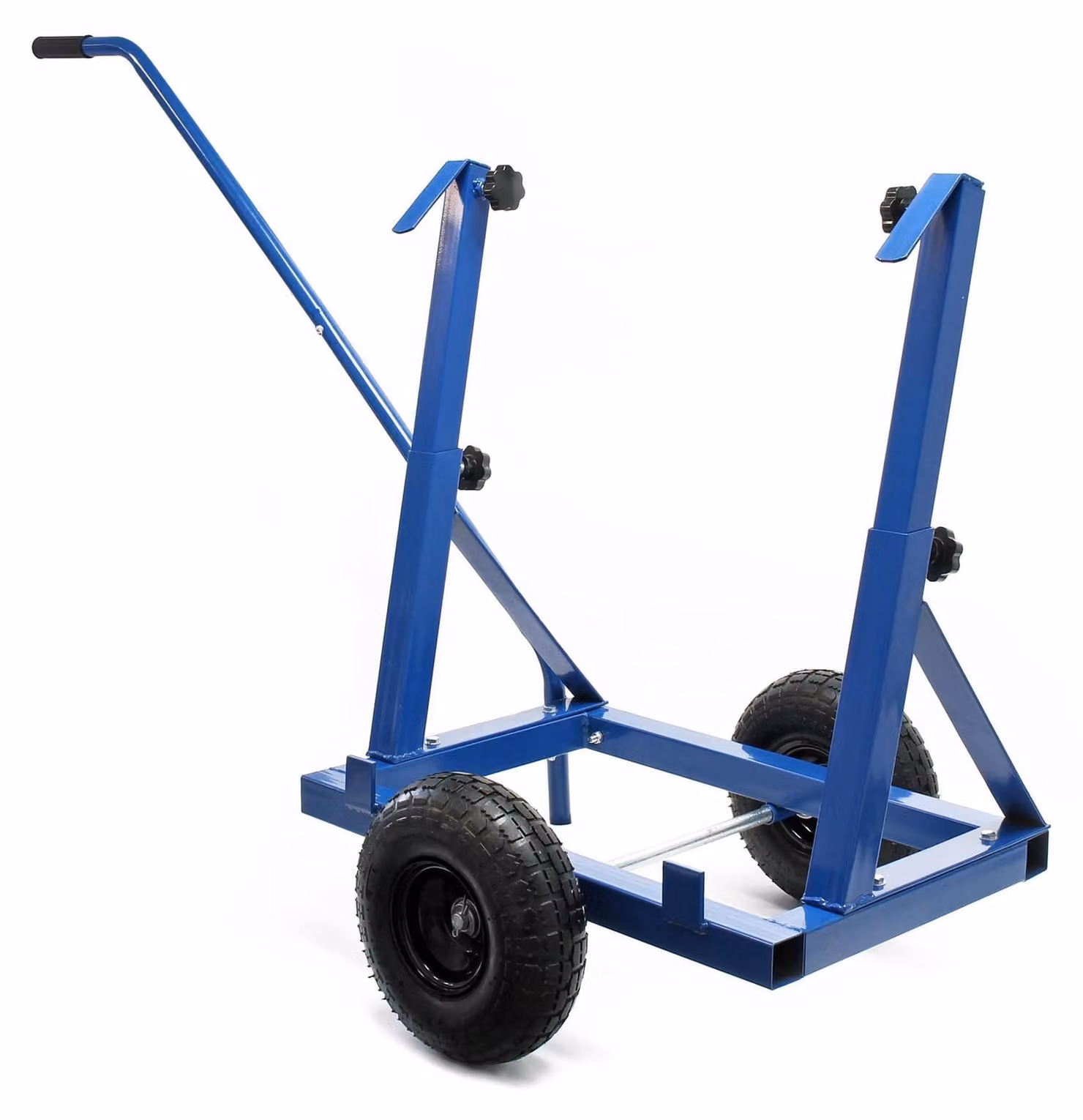 Carrello con pneumatici, supporti in acciaio regolabili in altezza da 280 a 830 mm, capacità di carico 200 kg, adatto per l'uso in giardino e